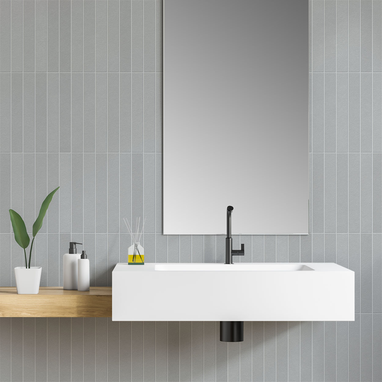 Kleine vertikale Fliesen