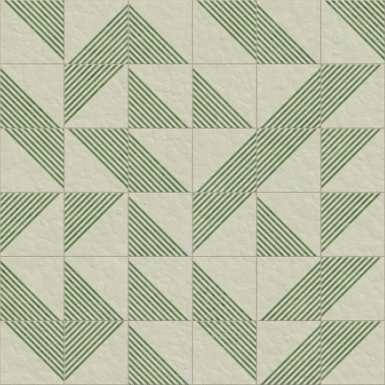 Striped cement tiles