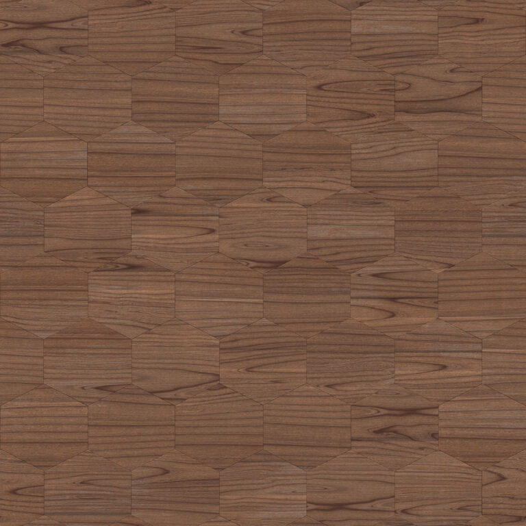 Zeshoekige Mahonie schijven patroon