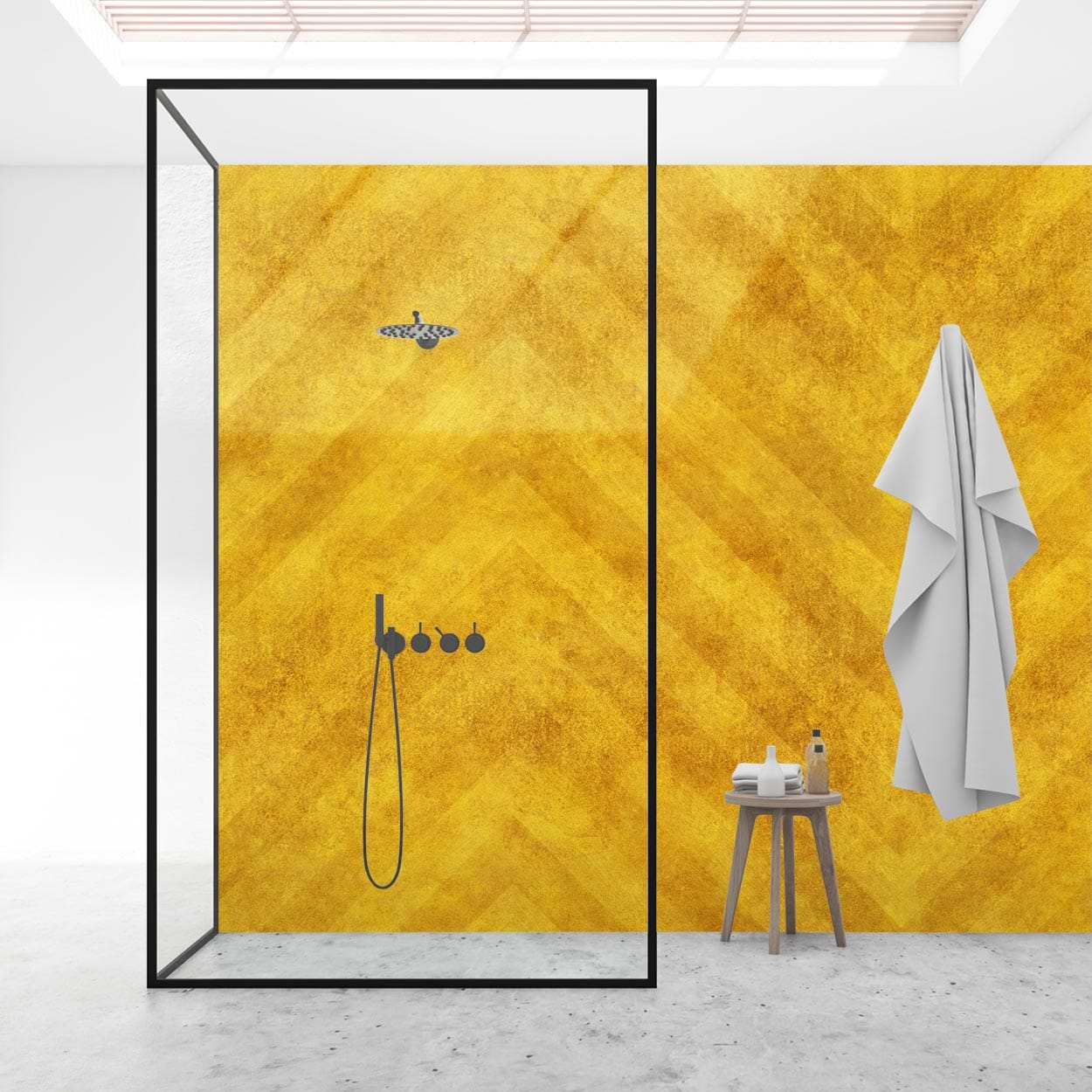 Rohes goldenes Fischgrätenmuster