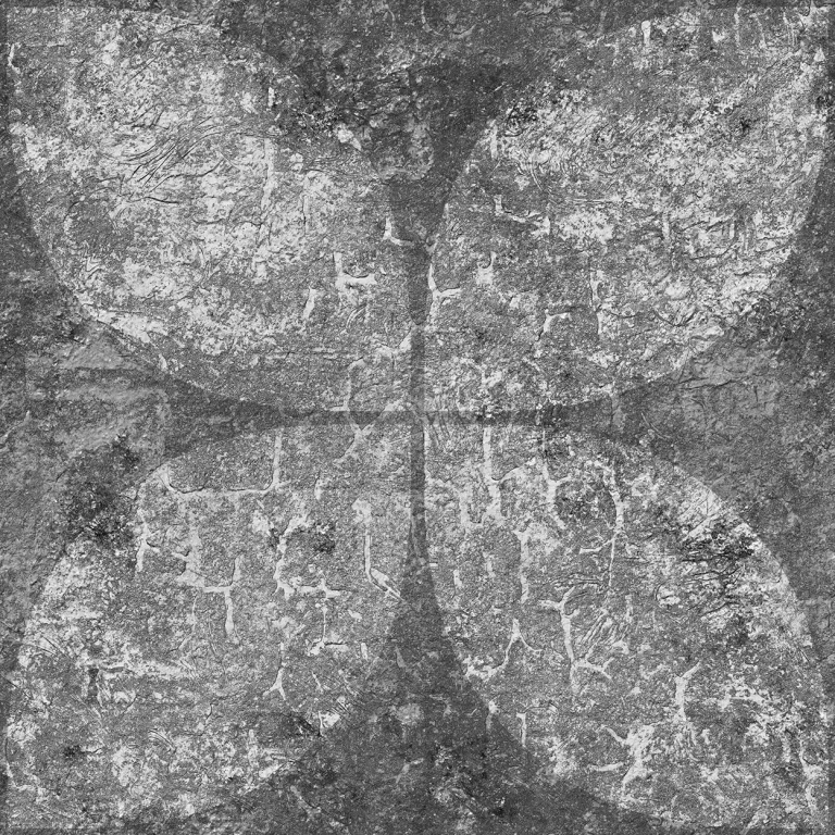 Rohstahl mit Retro-Blattmotiv